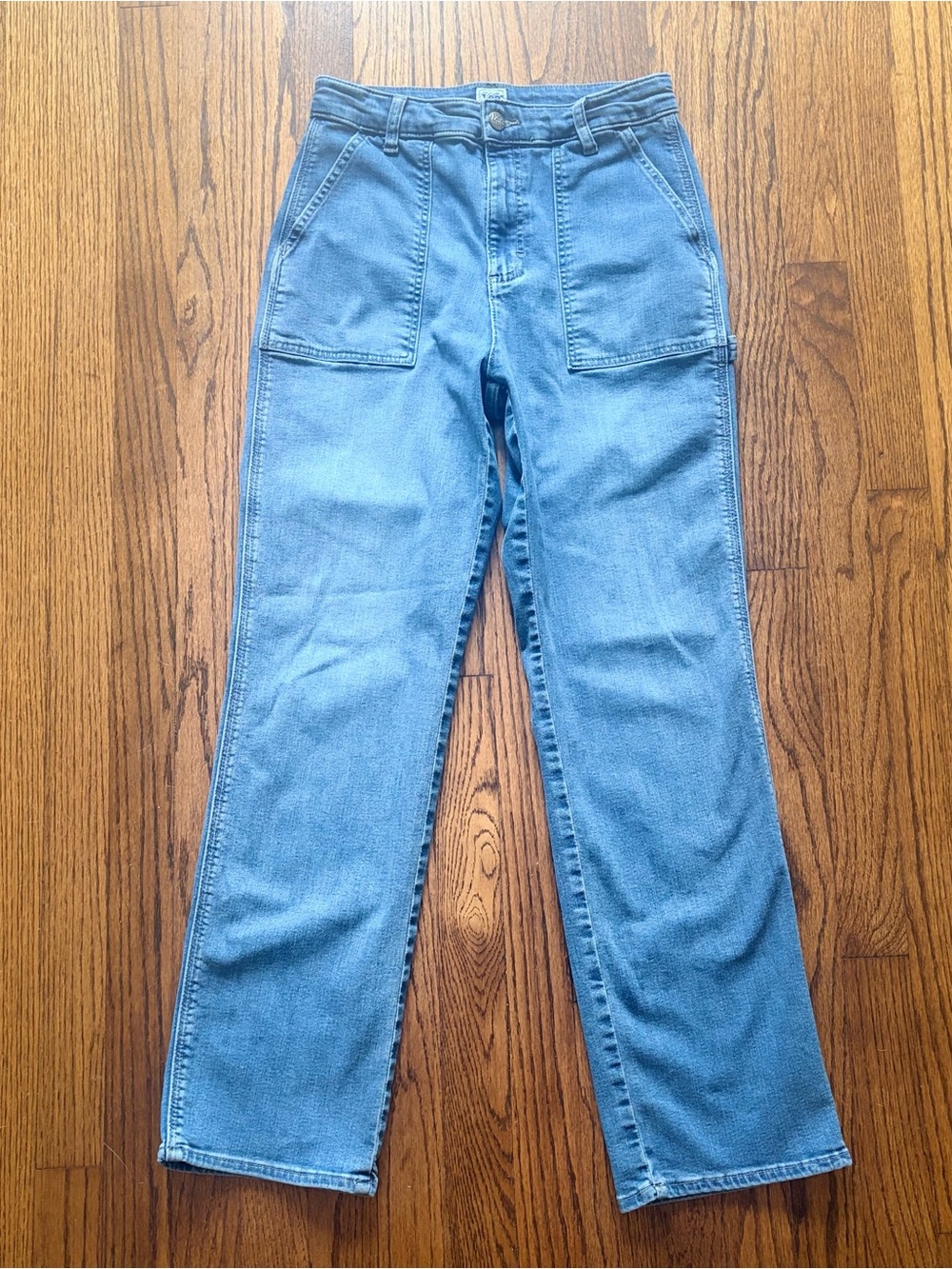 Lee Workwear High Rise Utility Carpenter Straight Leg Jeans Medium Wash Sz 4/6